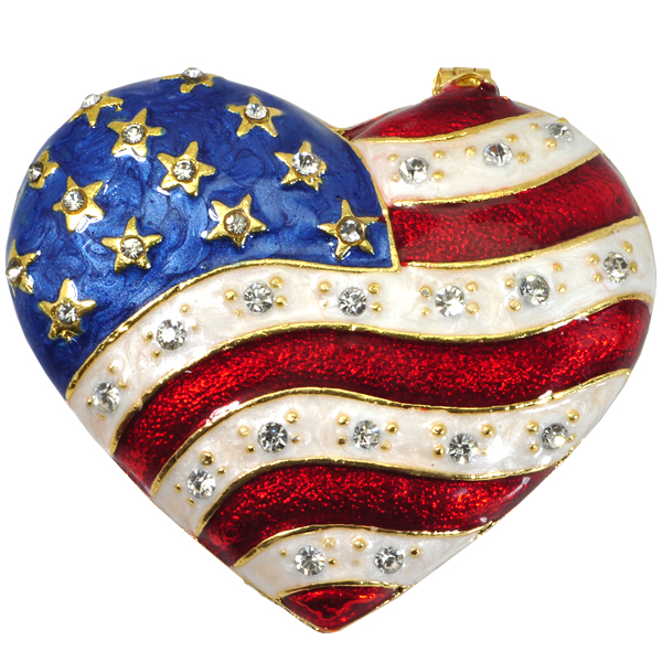 patriotic heart keepsake