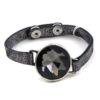 round crystal leather