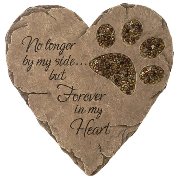 Pet Footprints Garden Stone W Beads