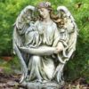 kneeling angel birdfeeder