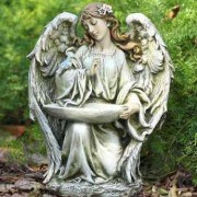 kneeling angel birdfeeder