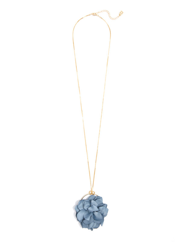 flower necklace blue