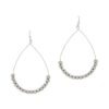 worn silver teardrop