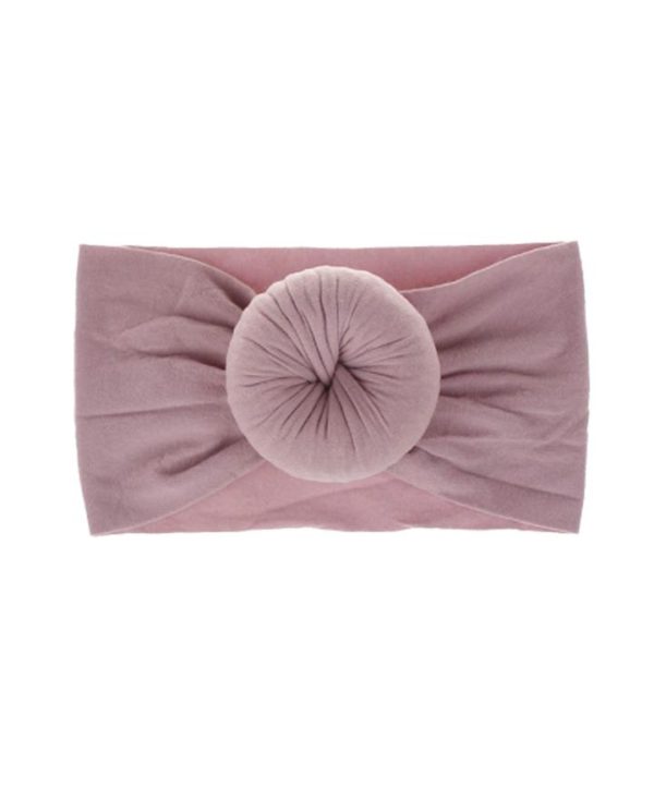 mauve bun headband