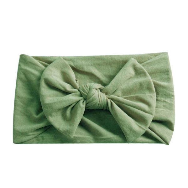 olive wide knot headband