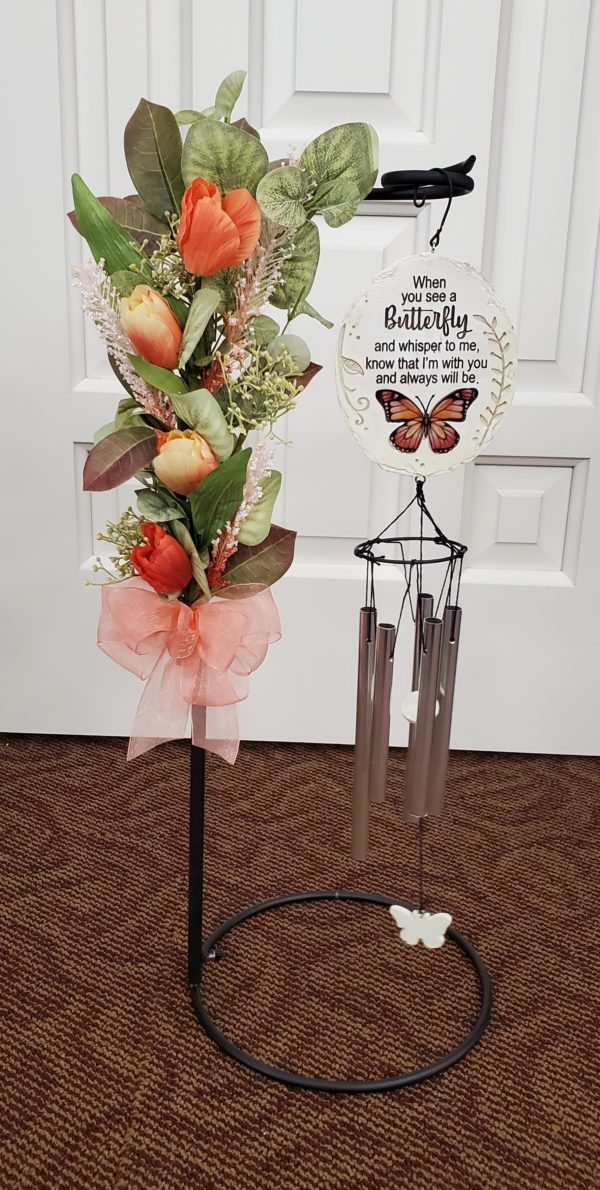 orange butterfly chime