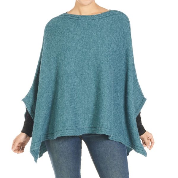 galway cable poncho green