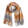 marcelle ombre scarf gray and cognac