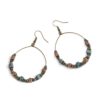 patina beaded hoop