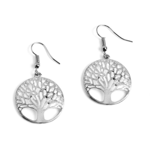 silver tree of life earring