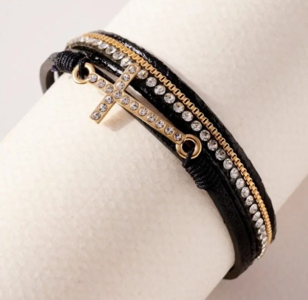 gold cross braclet