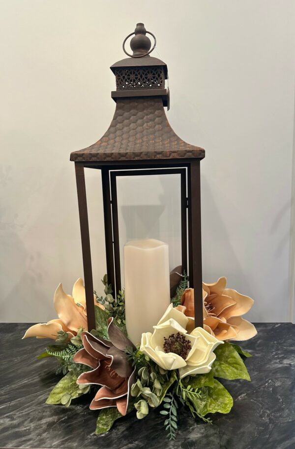 27.5 emb brown lantern