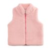Pink zip vests girl