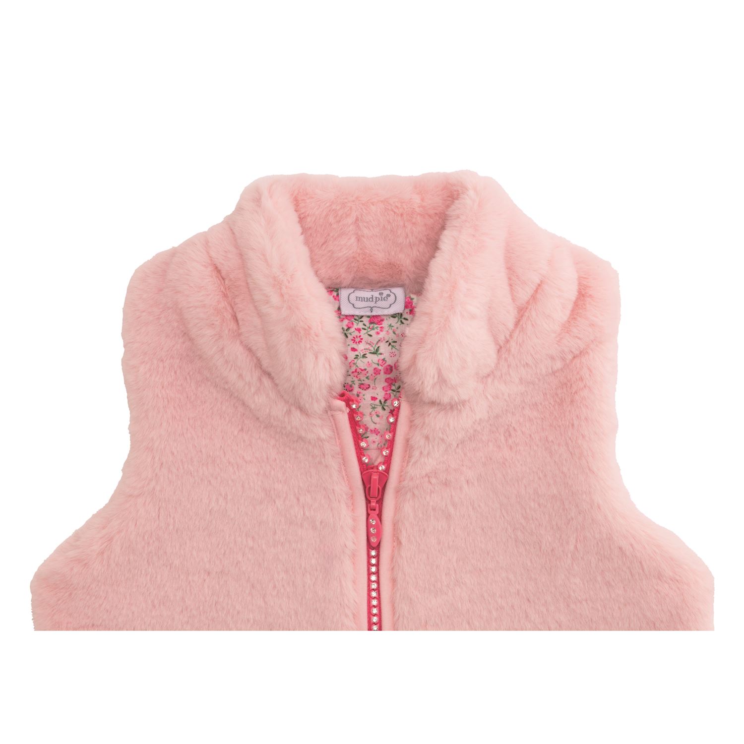 Pink zip vests girl 2