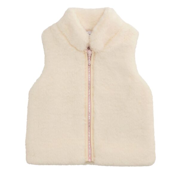 ivory zip vest
