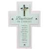 pink baptism cross