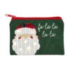 santa face light up xmas pouch
