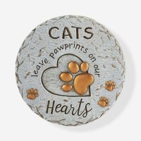 Cat Heart Cement Stepping Stone